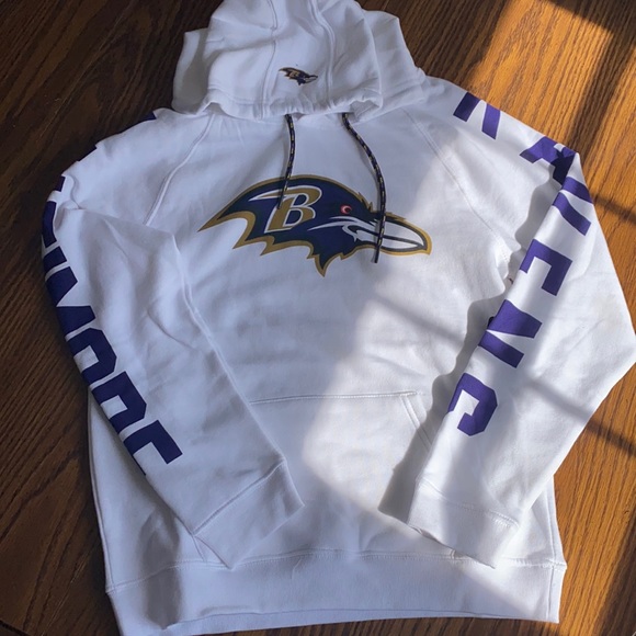 NFL Jackets & Blazers - NWT White Baltimore ravens hoodie